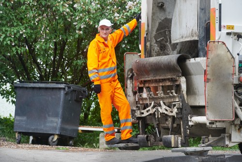 Our team ensuring safe skip placement