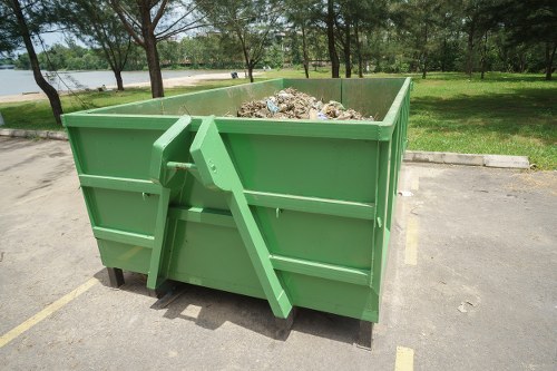 Community engaging in recycling activities