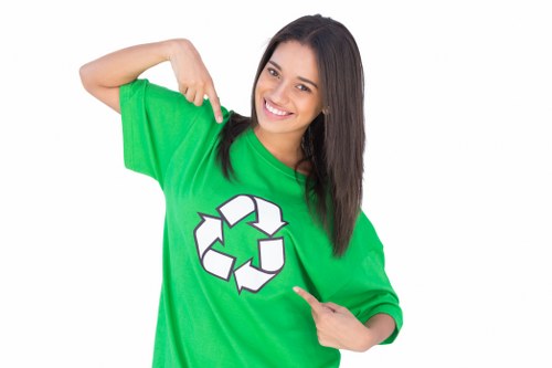 Professional hazardous waste disposal service in action